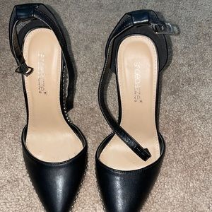 Studded Black Heels